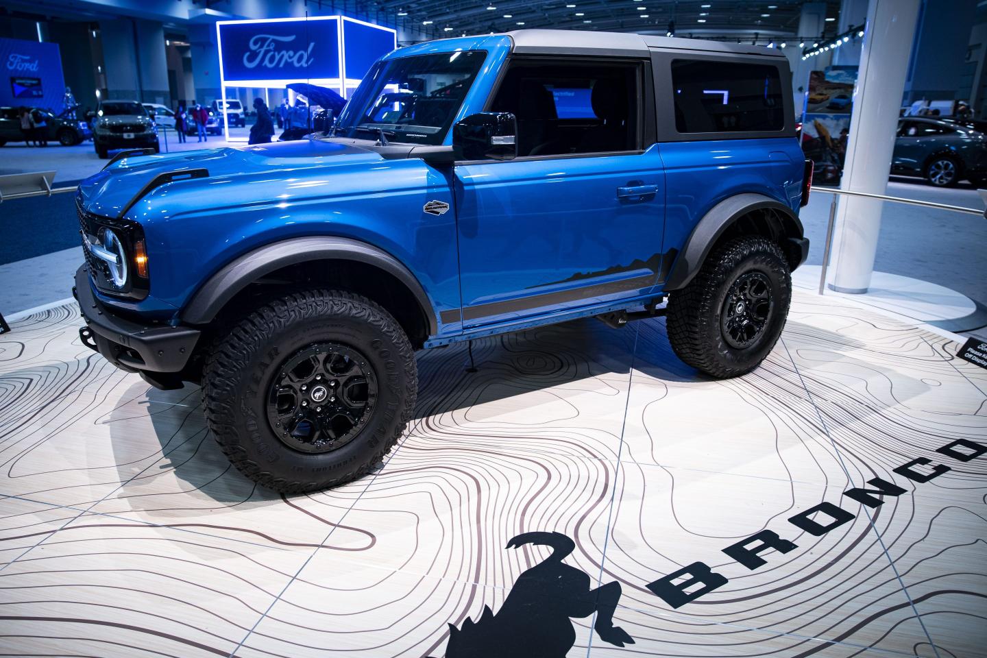A Ford Bronco sports utility vehicle