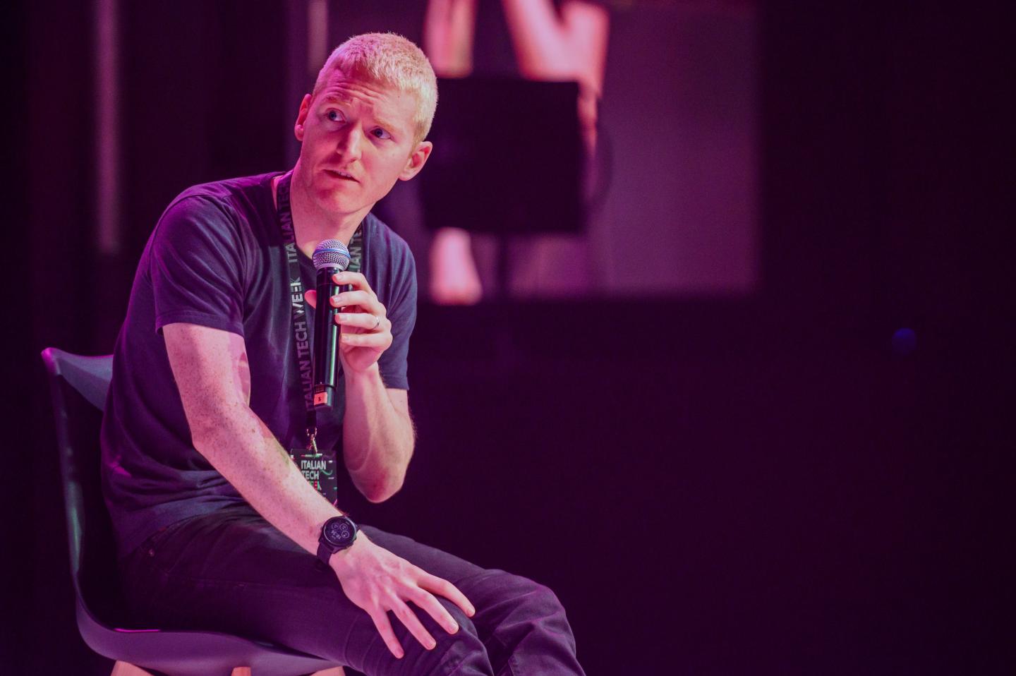 Patrick Collison, chief executive officer of Stripe Inc., speaks at the Italian Tech Week forum in Turin, Italy, on Friday, Sept. 30, 2022.