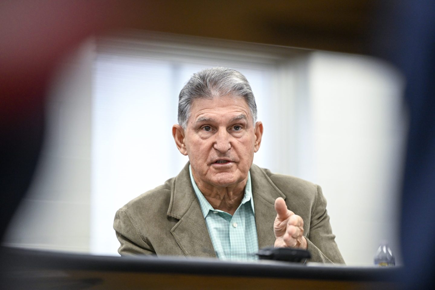 Senator Joe Manchin, a Democrat from West Virginia, speaks during a community listening session at Piketon High School in Piketon, Ohio, US, on Thursday, Oct. 20, 2022.