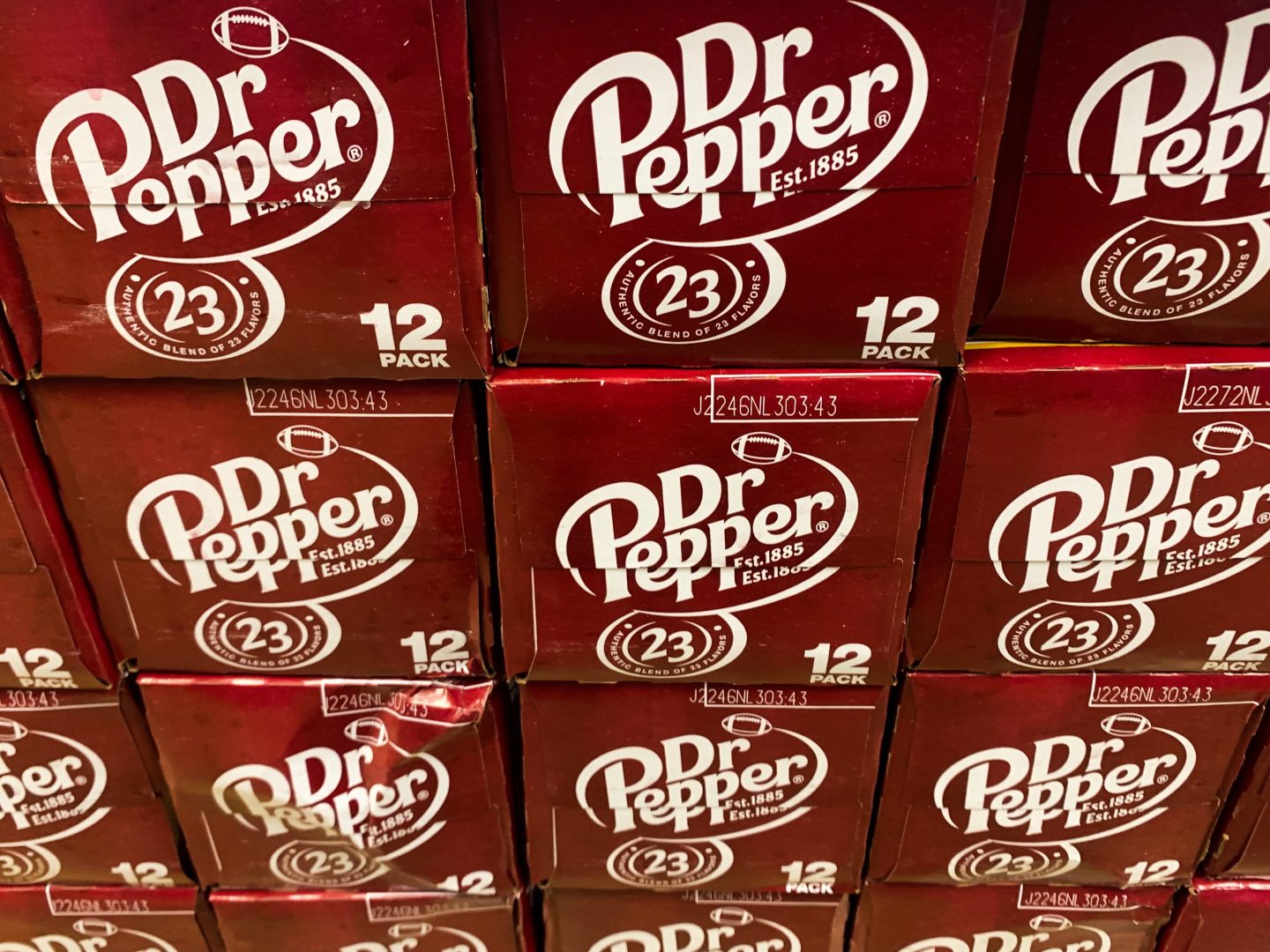 Dr. Pepper packaging are seen in a shop in Chicago on October 19, 2022.