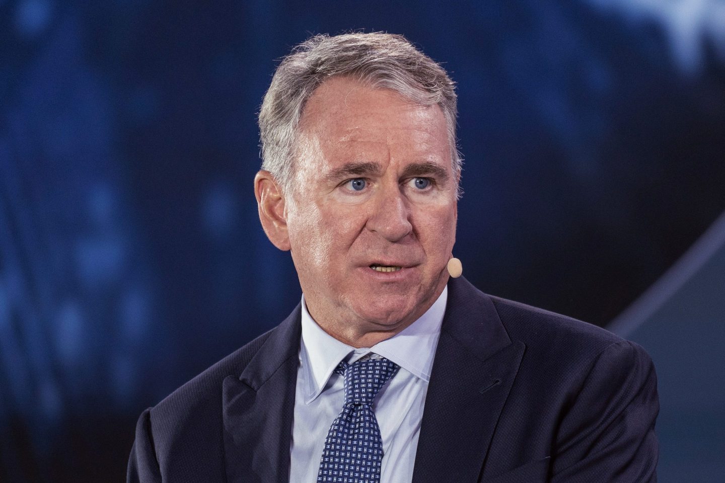 Citadel CEO Ken Griffin at the Bloomberg New Economy Forum on Tuesday in Singapore, where he addressed Taiwan and U.S-China tensions over semiconductors.