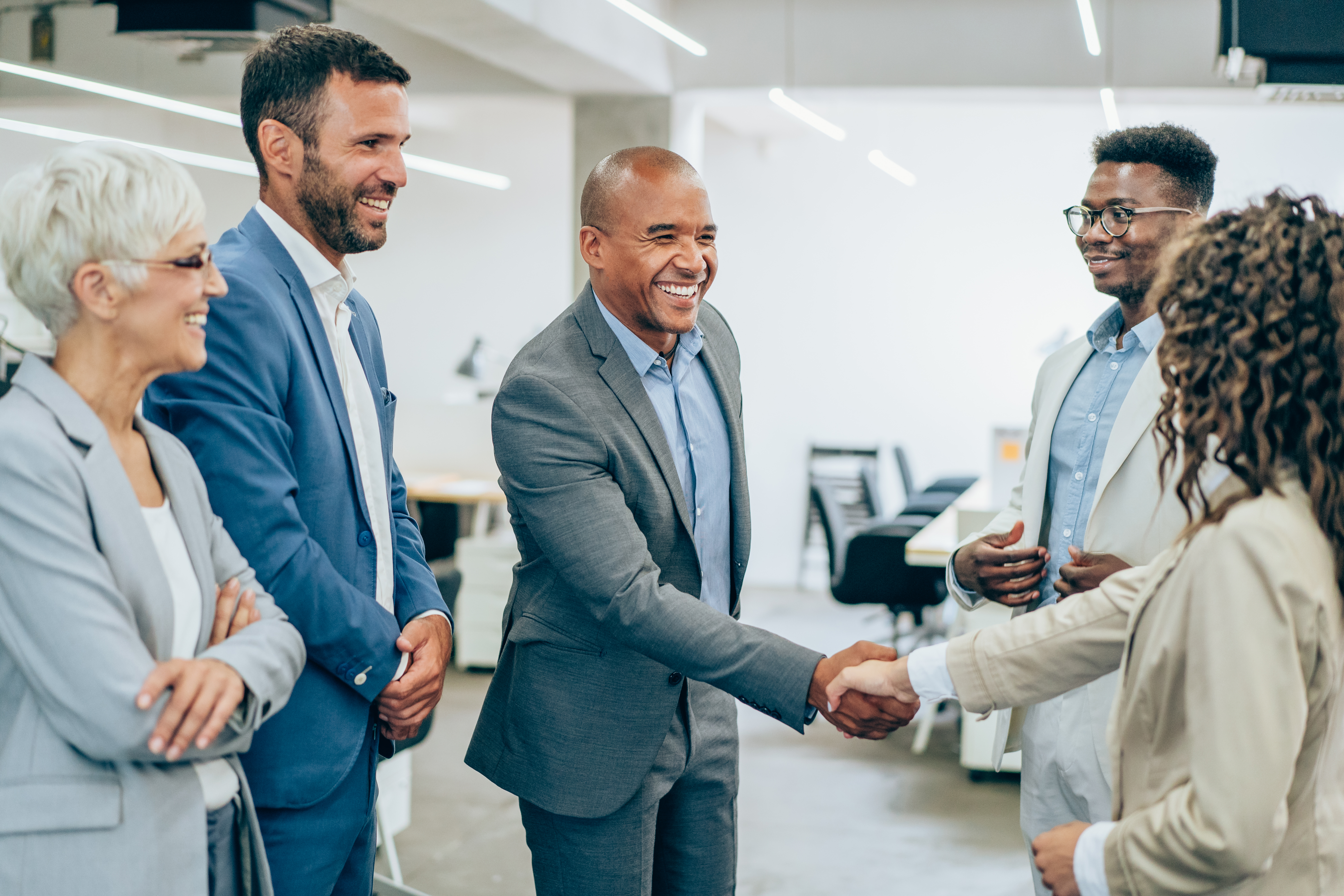 Businessman shaking hands