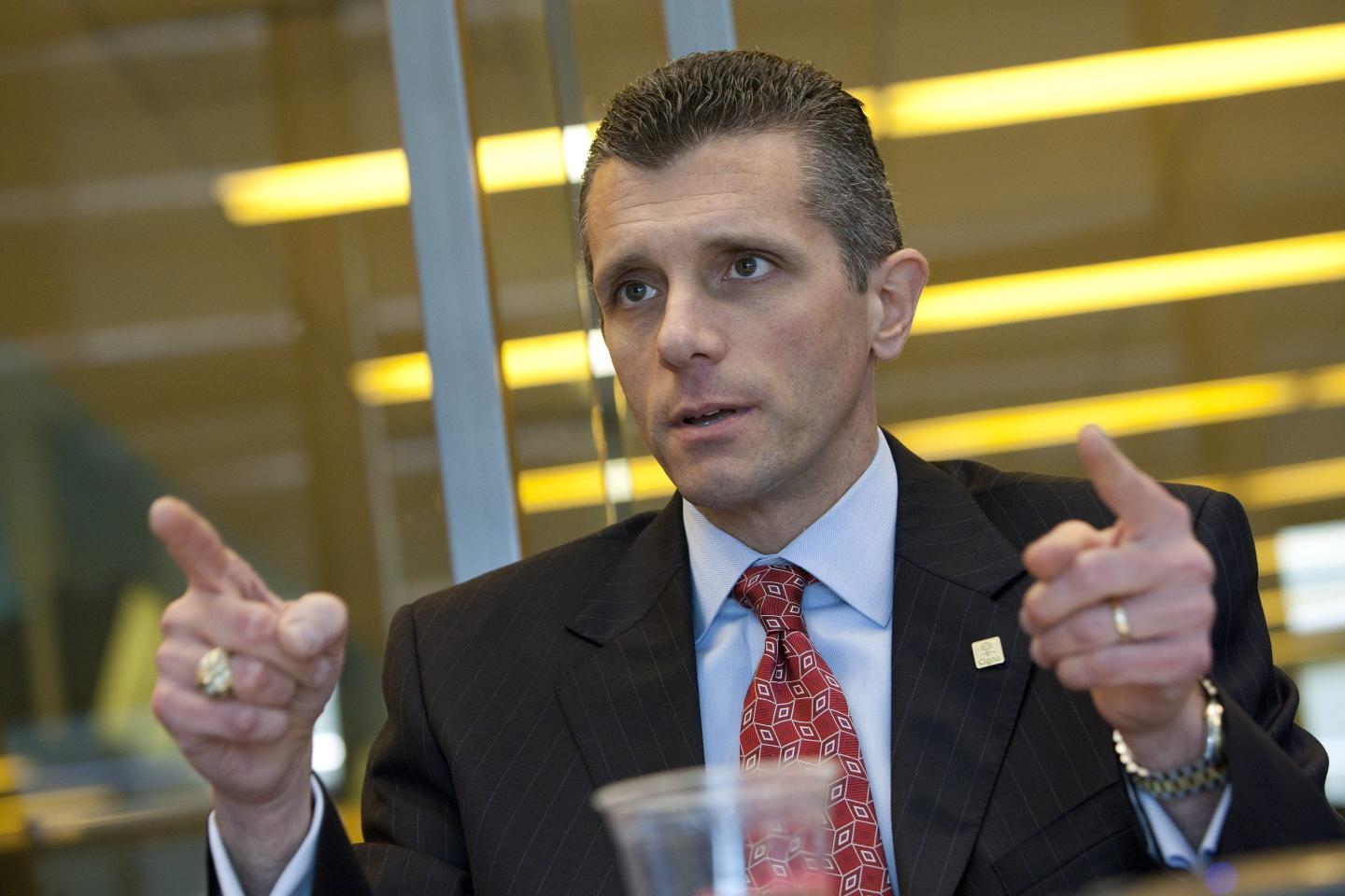 David Cordani, chief executive officer of Cigna Corp., speaks during an interview in New York, U.S., on Wednesday, March 14, 2012.