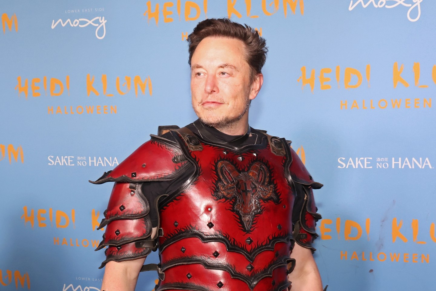 Elon Musk attends Heidi Klum's 2022 Hallowe'en Party at Sake No Hana at Moxy LES on October 31, 2022 in New York City.