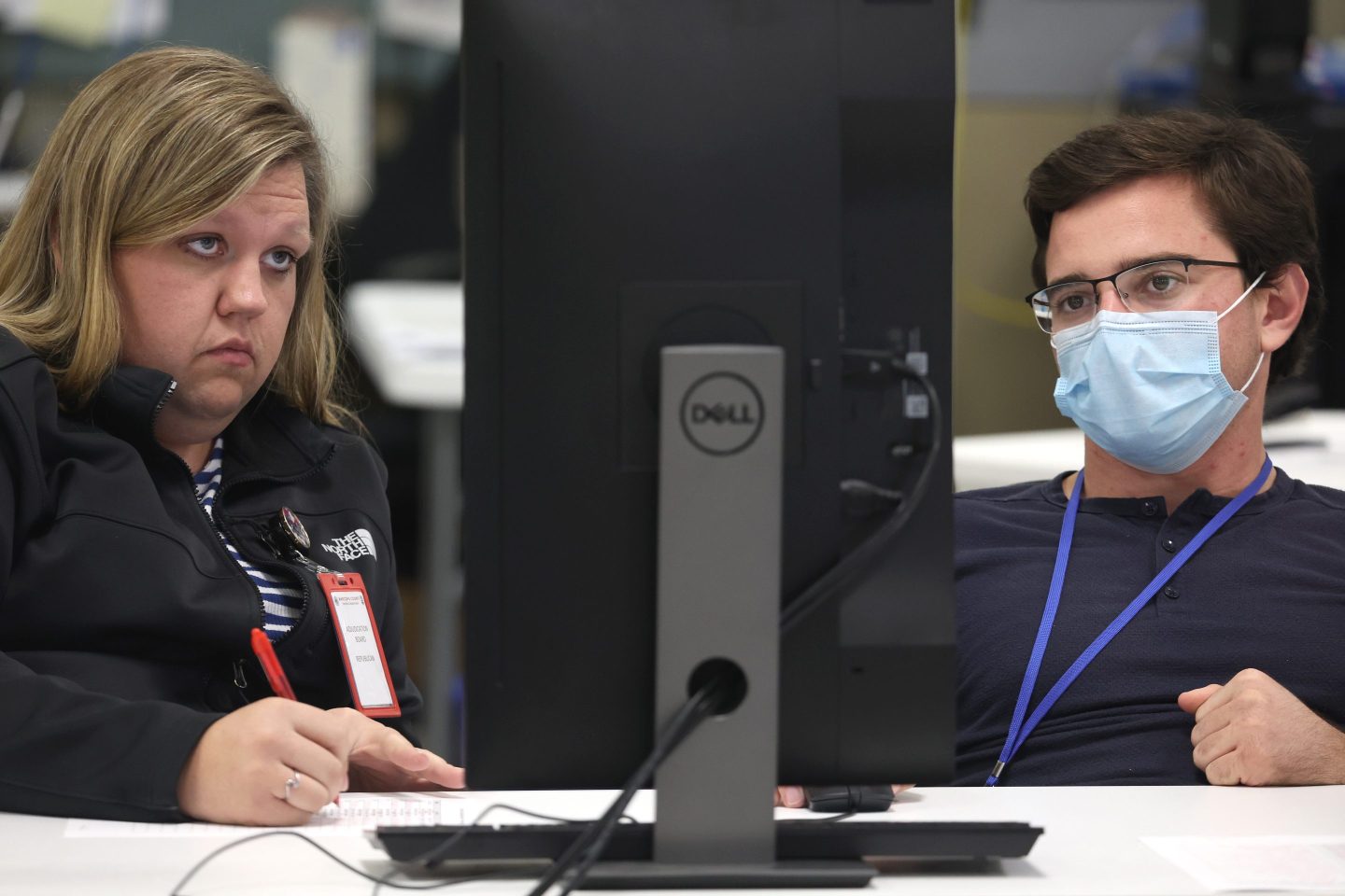 Poll workers count ballots in Arizona