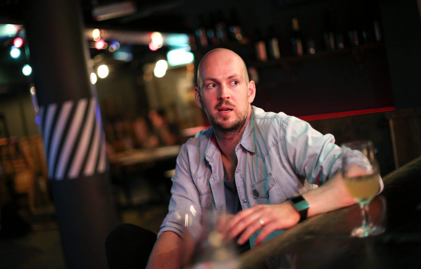James Watt, CEO of BrewDog, at the company’s bar in Shoreditch, London.