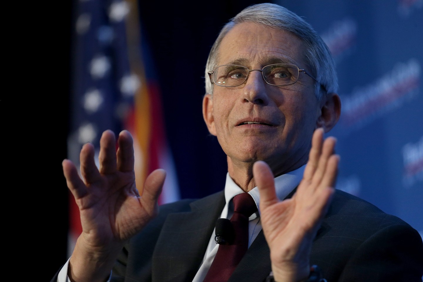 Dr. Anthony Fauci discusses the Zika virus during remarks before the Economic Club of Washington January 29, 2016 in Washington, DC.