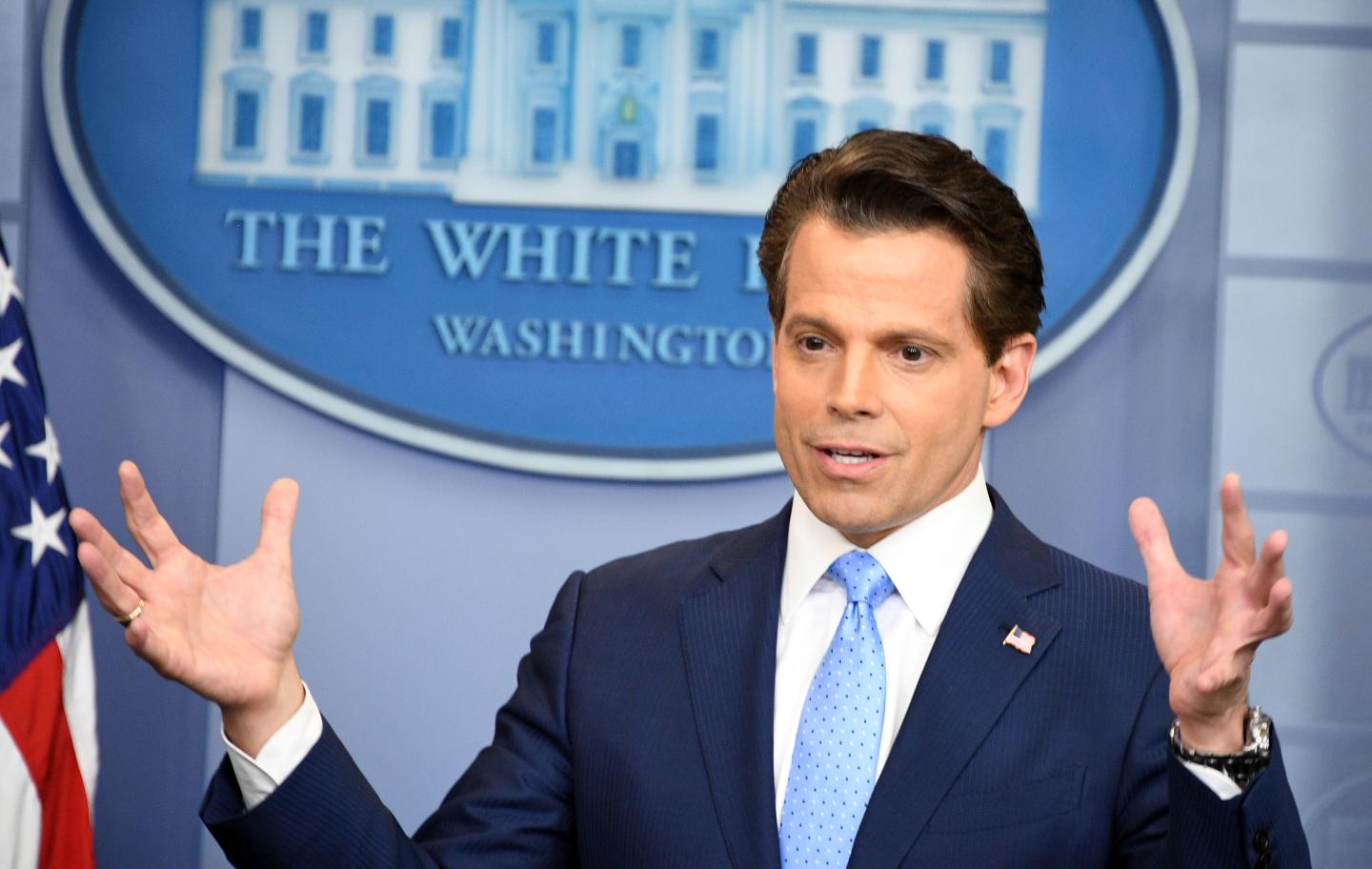 Anthony Scaramucci, Donald Trump's White House communications director, speaks during a press briefing at the White House on July 21, 2017.