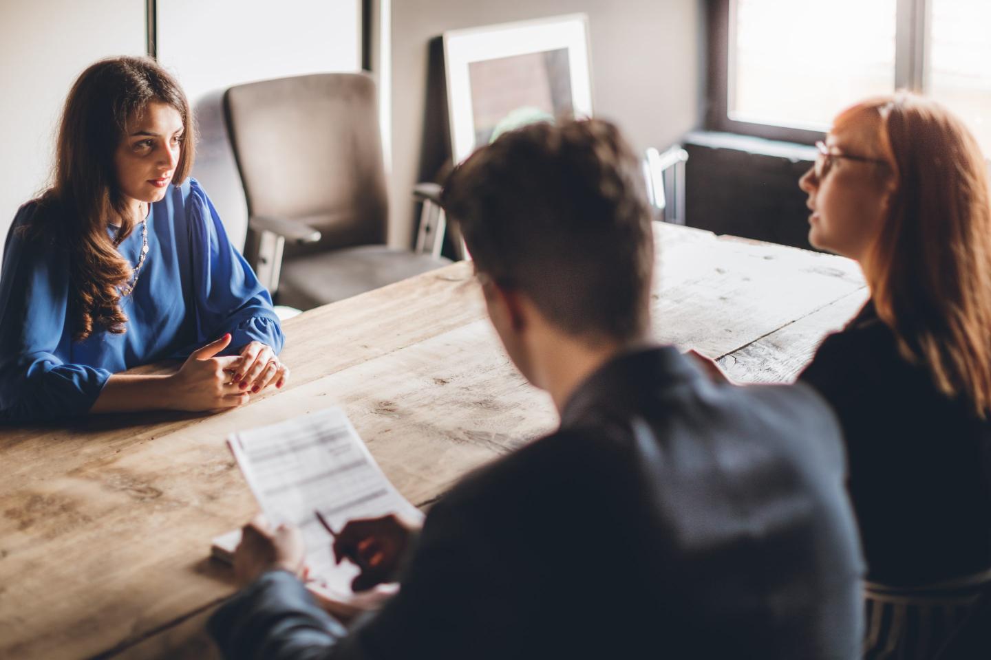woman at job interview