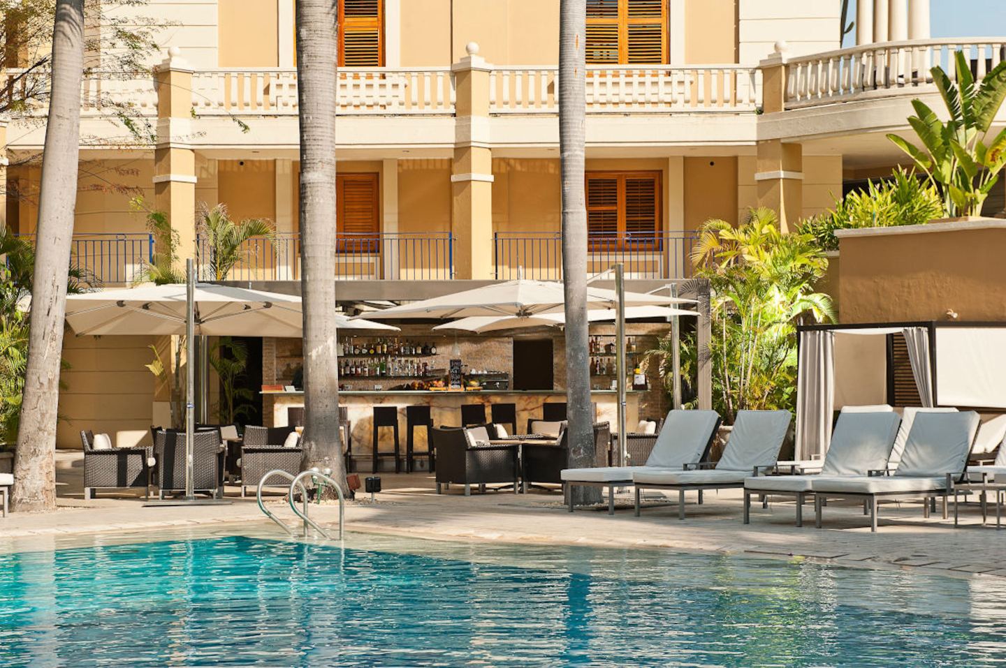 The pool bar at the Sofitel Legend Santa Clara.