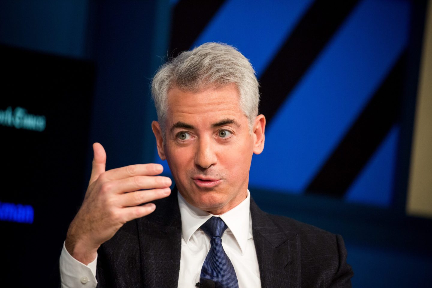 Bill Ackman, chief executive officer of Pershing Square Capital Management LP, speaks during the New York Times DealBook conference in New York, U.S., on Thursday, Nov. 10, 2016.