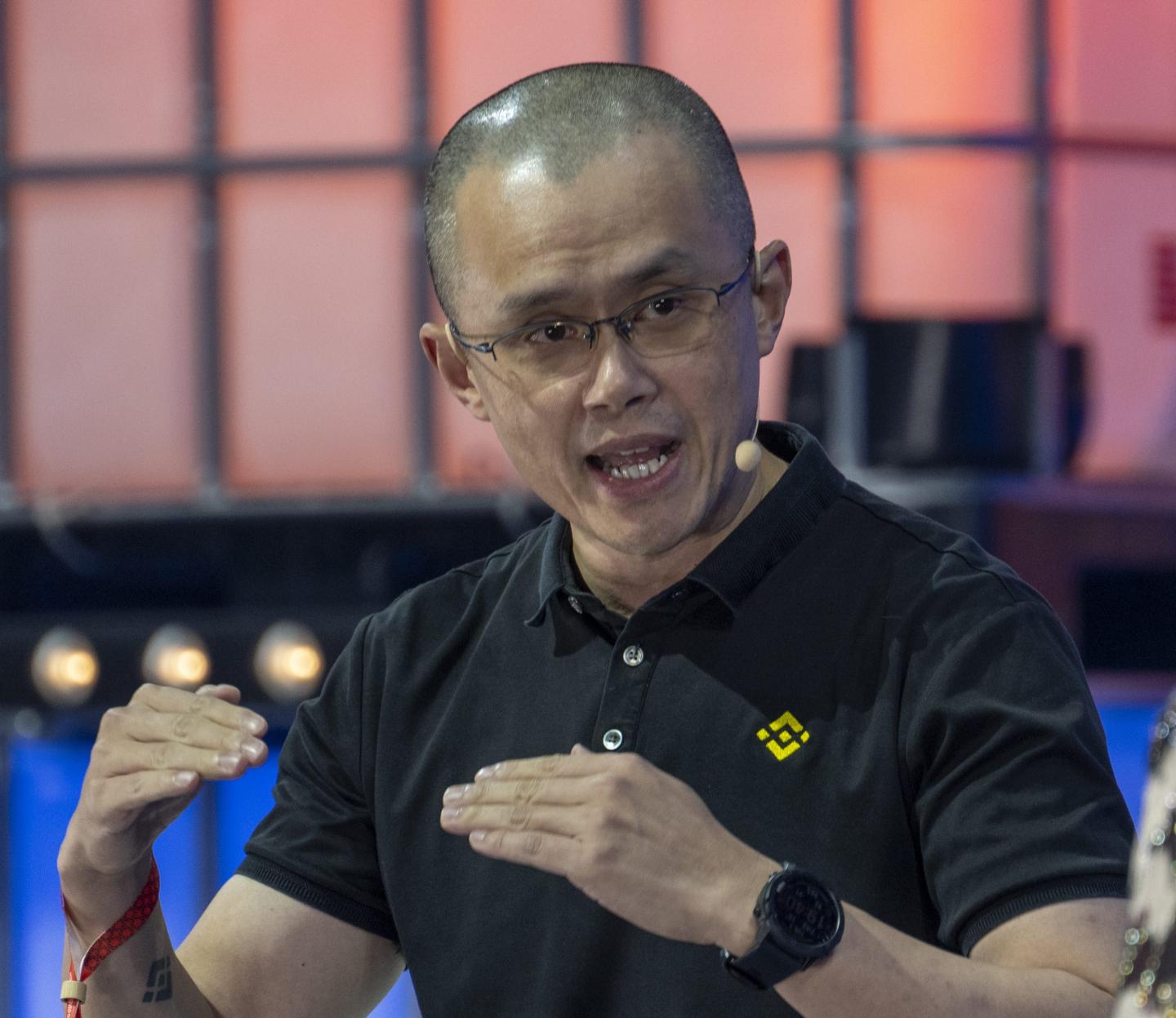 Changpeng Zhao, founder and CEO of Binance, the world's largest cryptocurrency exchange by trading volume as of July 2022, speaks at the 2022 Web Summit Nov. 1, 2022, in Lisbon, Portugal.