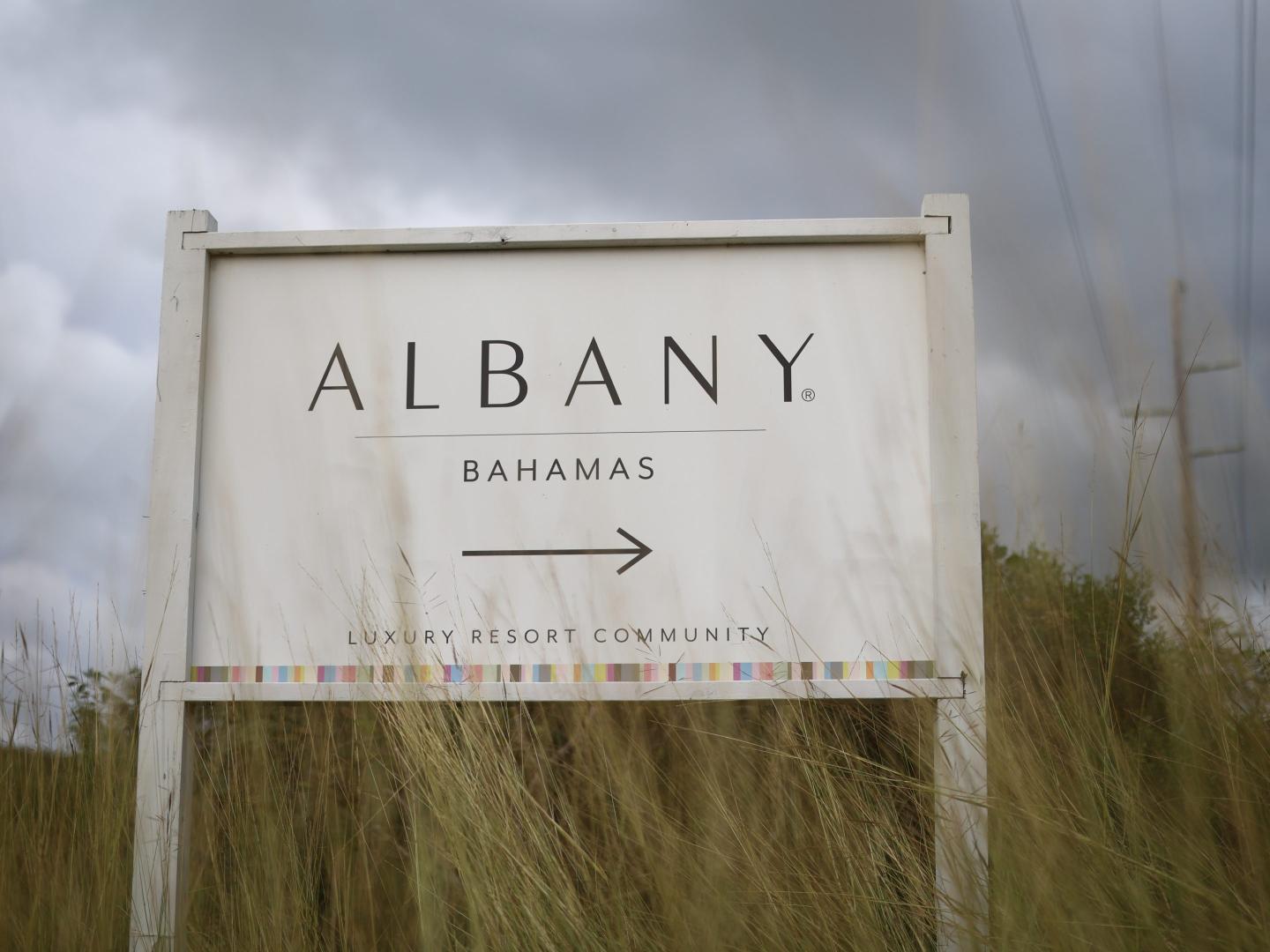 A sign for the Albany Bahamas resort
