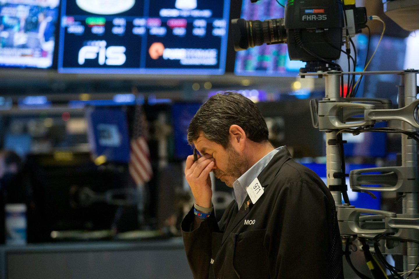 A trader works on the floor of the New York Stock Exchange (NYSE) in New York, US, on Wednesday, Nov. 9, 2022.