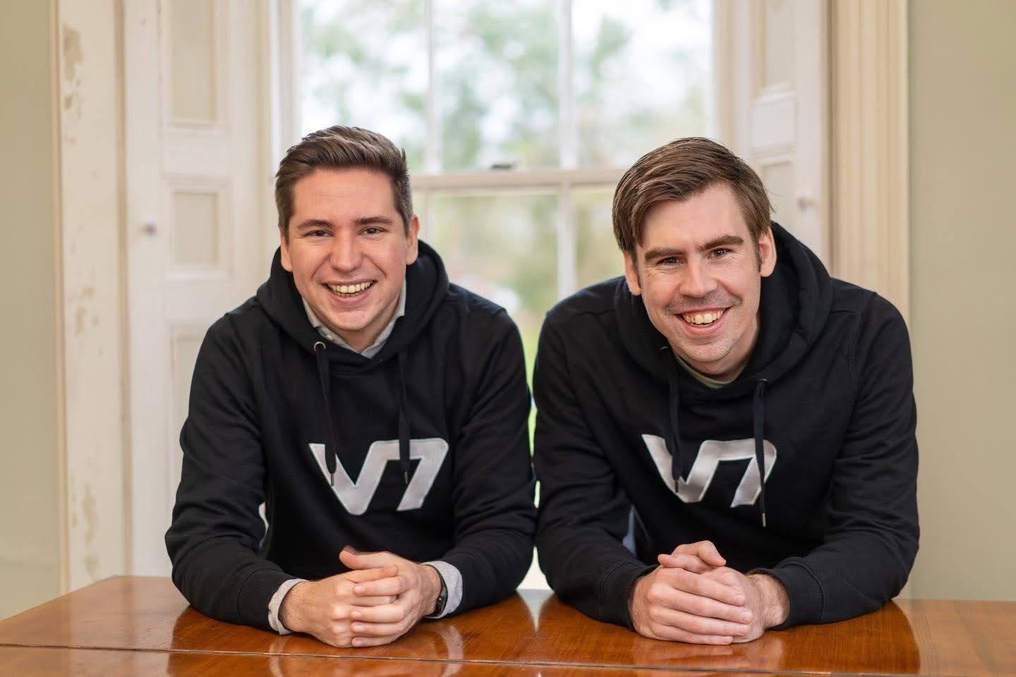Photo of V7 co-founders Alberto Rizzoli (left) and Simon Edwardsson