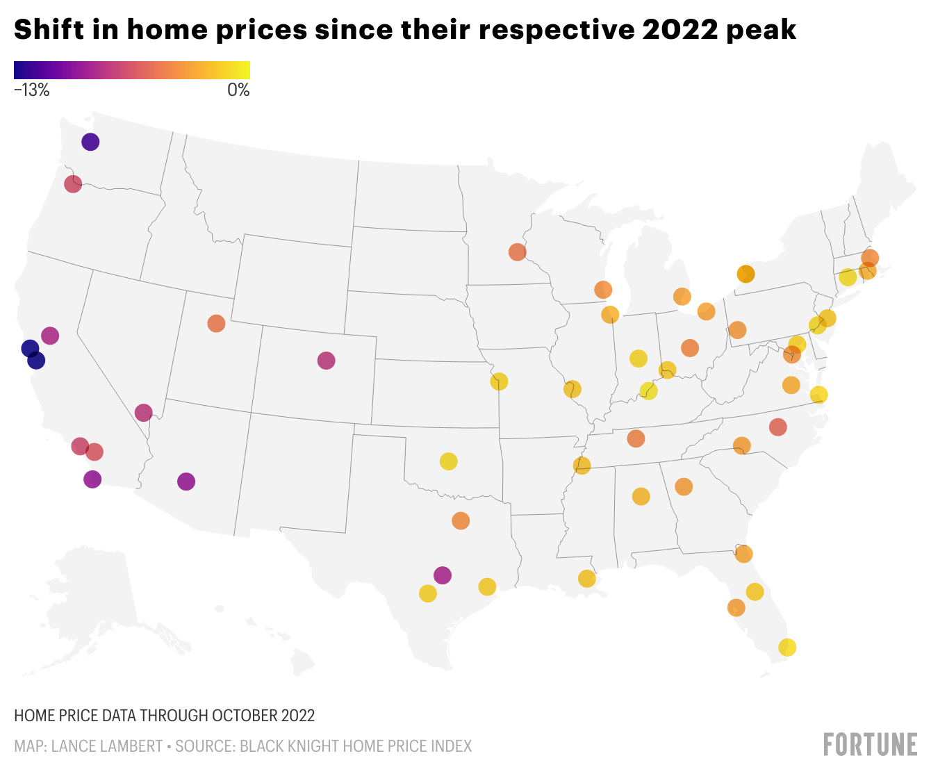 The U.S. housing market heads into 2023 still in correction mode—these 2 charts show what’s happening to home prices