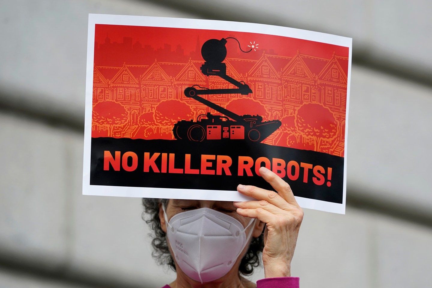 Killer robot protester