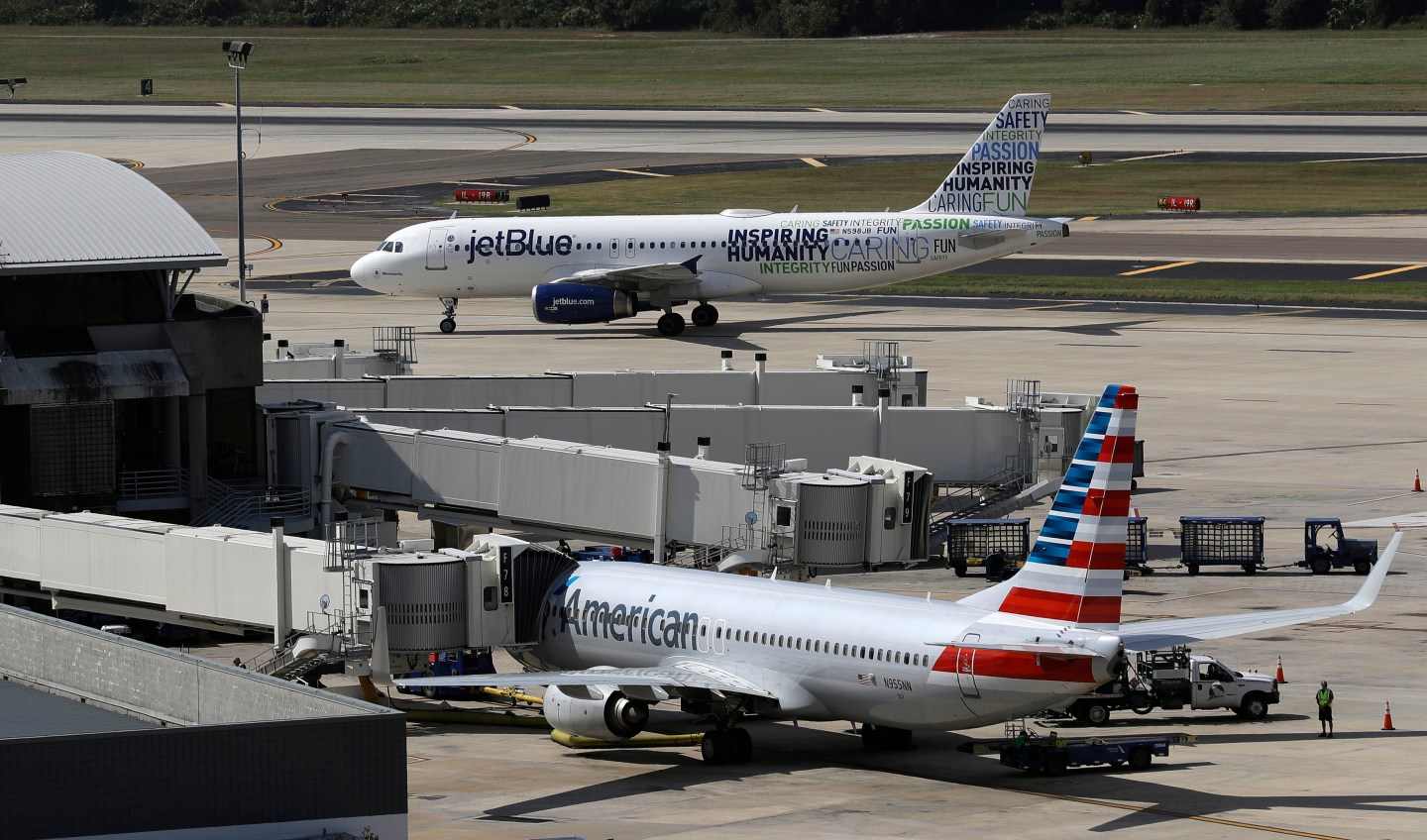 JetBlue and American Airlines share more than runways, and the DOJ isn't happy about it.