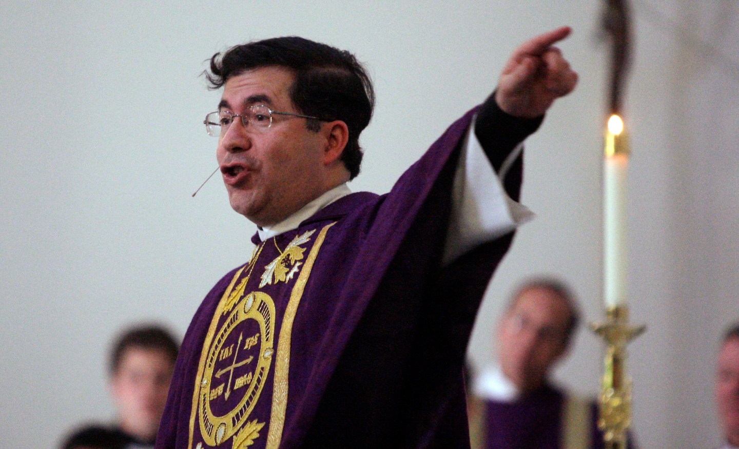 Anti-abortion priest Frank Pavone in 2009 in Naples, Florida.