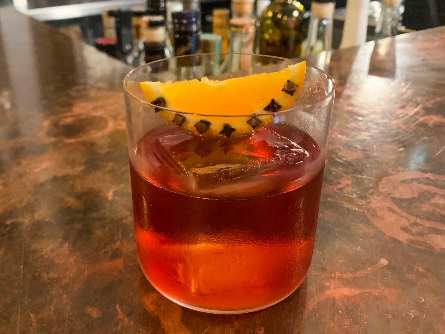 A Wintertime Negroni cocktail. Mmmmmm....
