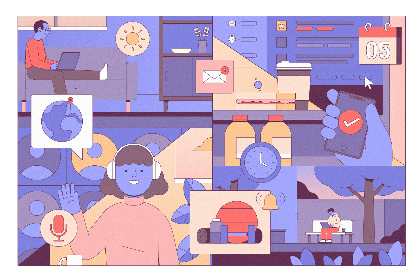 Remote work illustration