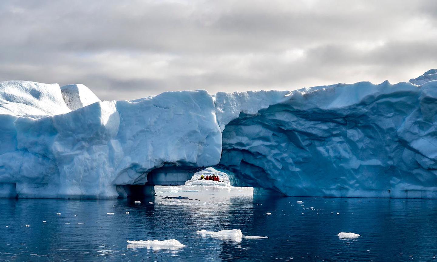 The iceberg graveyard of Melville Bay. Here, currents and winds conspire to trap the largest outflow of freshwater ice in Greenland until it melts away.