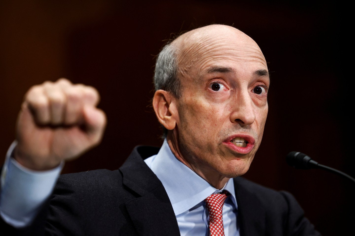 U.S. Securities and Exchange Commission (SEC) Chairman Gary Gensler, testifies before the Senate Banking, Housing and Urban Affairs Committee during an oversight hearing on Capitol Hill in Washington, U.S., September 15, 2022.