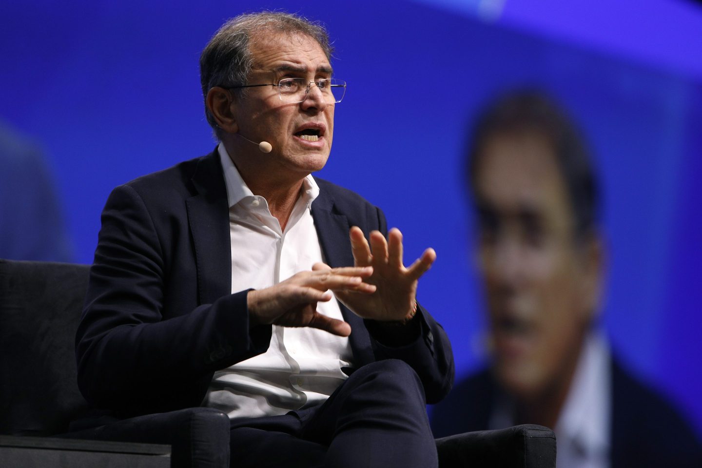 Nouriel Roubini, chief executive officer of Roubini Macro Associates, speaks during the Skybridge Alternatives (SALT) conference in Las Vegas, Nevada, U.S., on Wednesday, May 8, 2019.