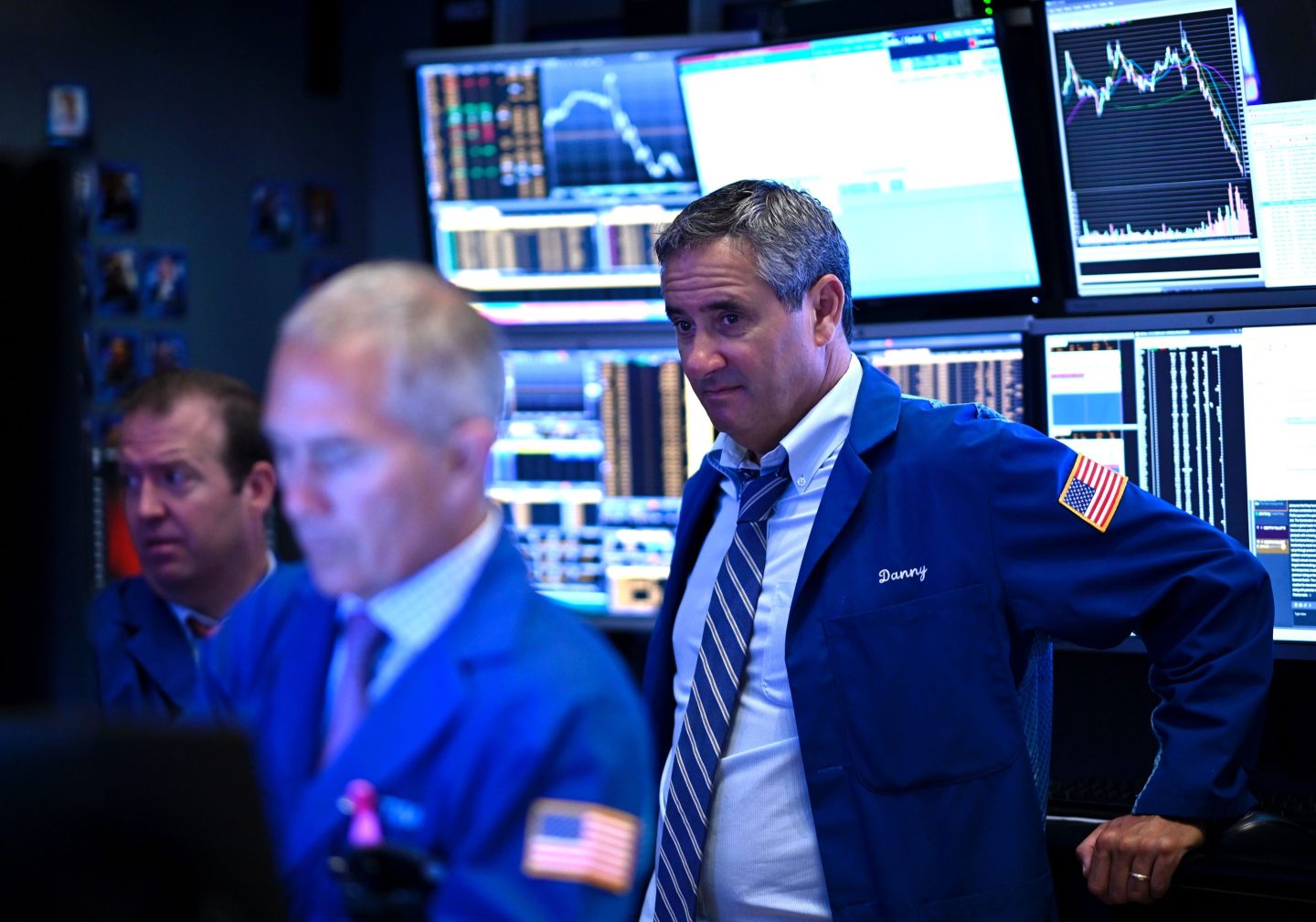 Traders work during the opening bell at the New York Stock Exchange (NYSE) on October 2, 2019 at Wall Street in New York City.