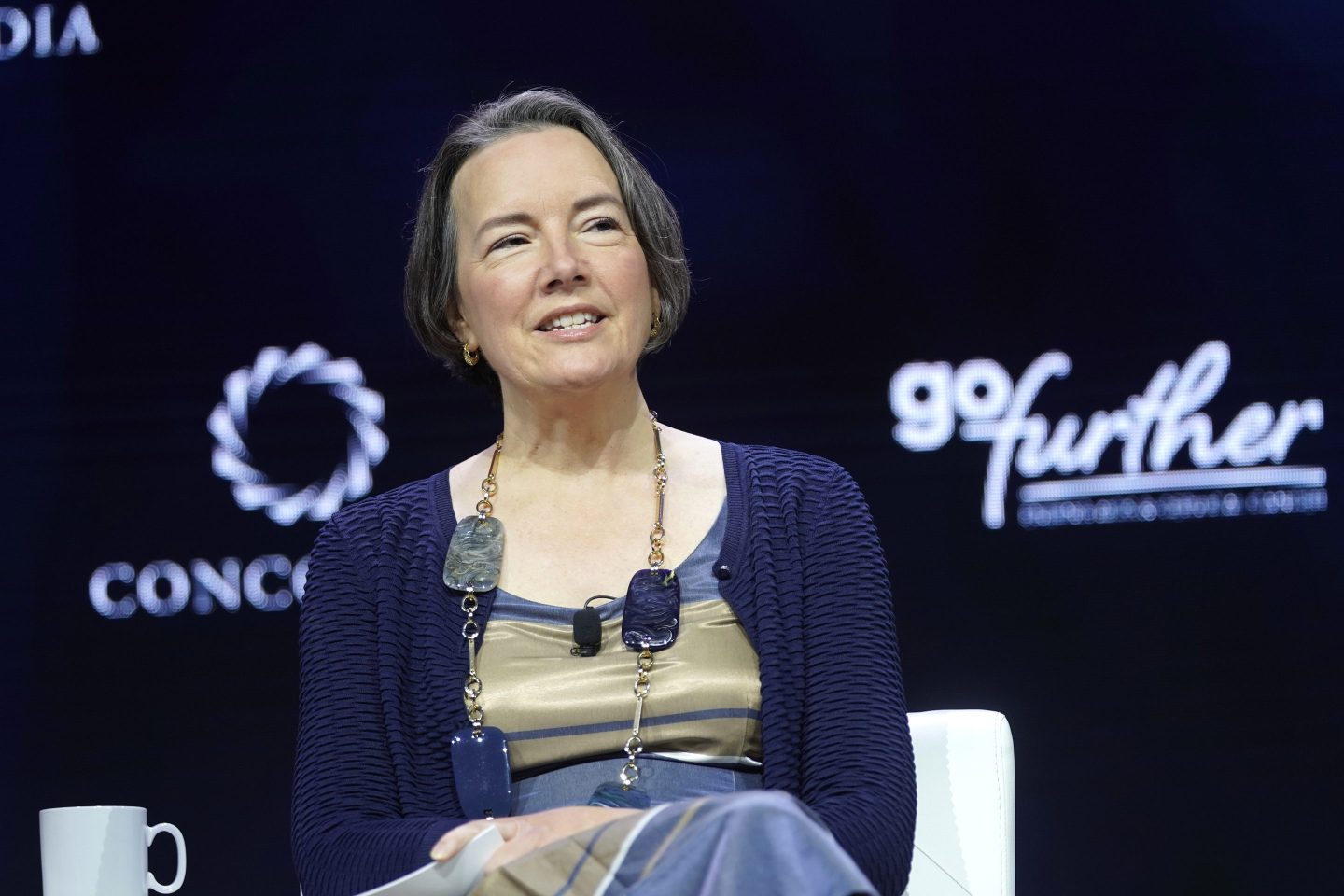 Kathleen Mclaughlin, SVP and president of Walmart Foundation and chief sustainability officer, Wal-mart Stores, Inc, speaks onstage during the 2019 Concordia Annual Summit—Day 1 at Grand Hyatt New York on September 23, 2019 in New York City.