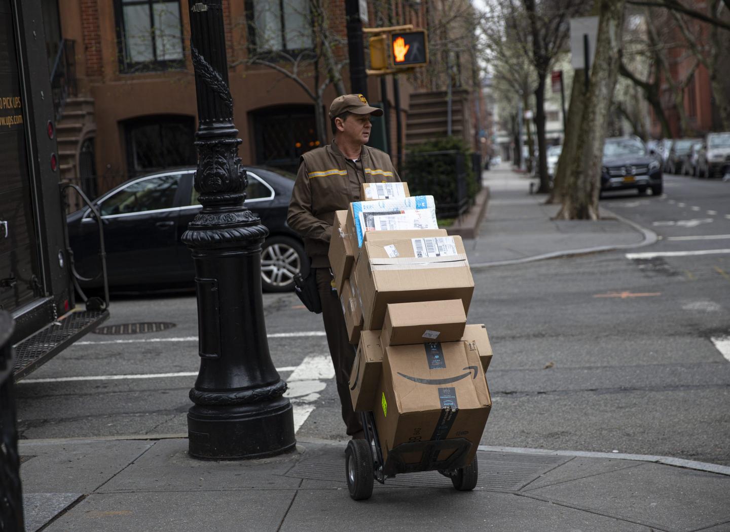 UPS delivery person