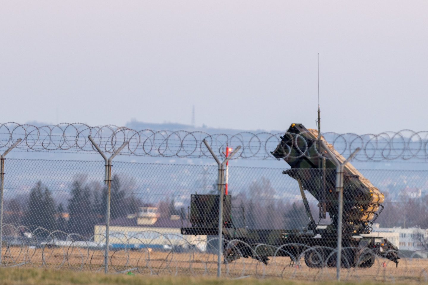 US Patriot Missile system at the Border town of Rzeszow close to the Ukrainian border