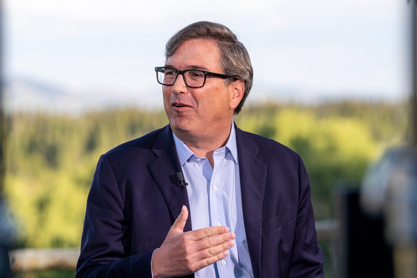 Jason Furman, professor of the practice of the economy at the Harvard Kennedy School, speaks during a Bloomberg Television interview at the Jackson Hole economic symposium in Moran, Wyoming, US, on Friday, Aug. 26, 2022.