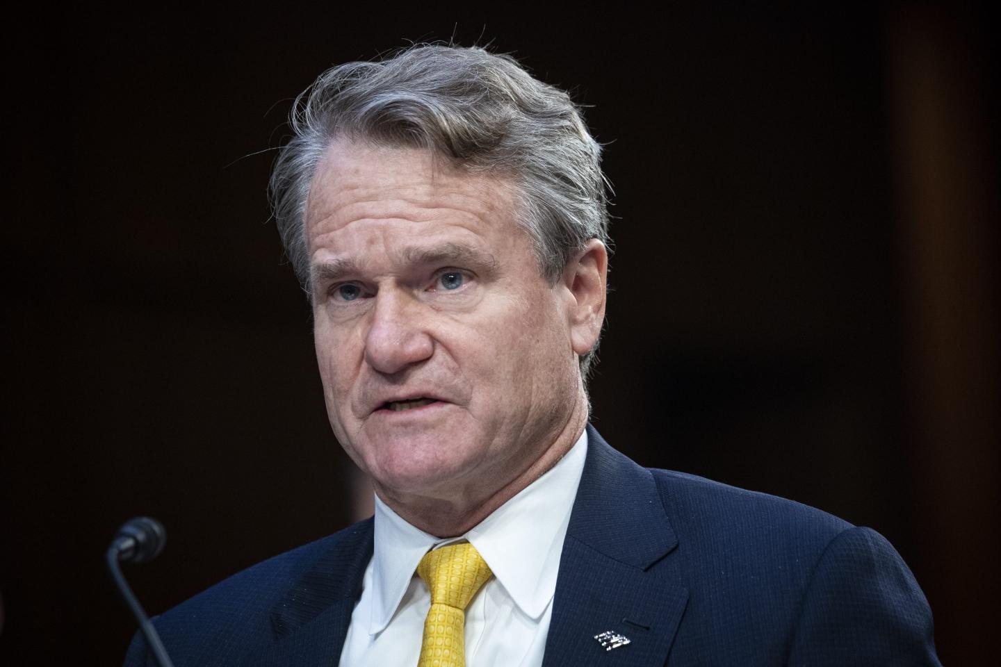 Bank of America CEO Brian Moynihan pointed to a strong U.S. labor market and resilient consumer spending as to why a possible U.S. downturn would be "mild."