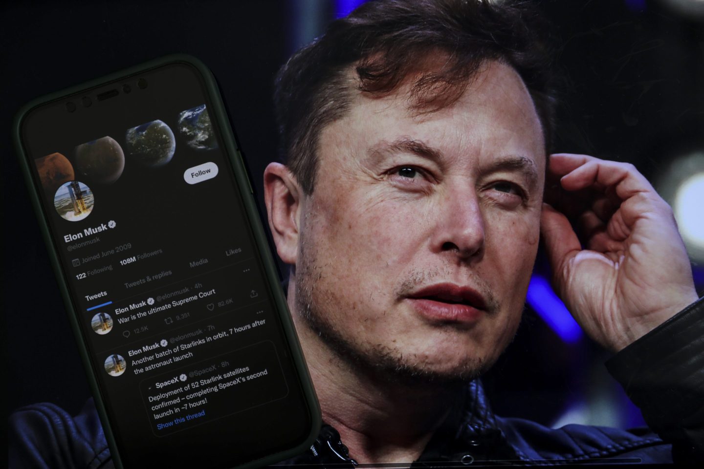 Photo of Elon Musk.