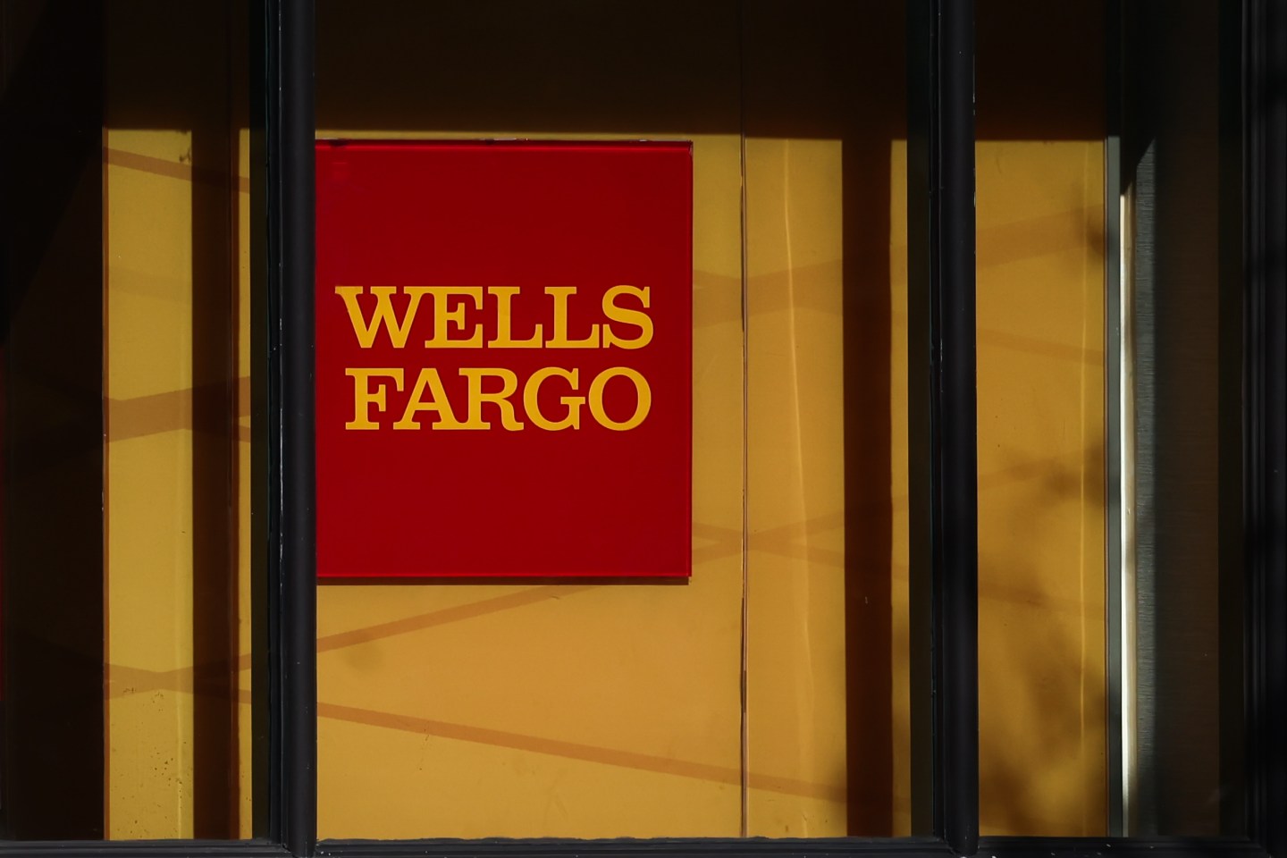 A Wells Fargo sign.