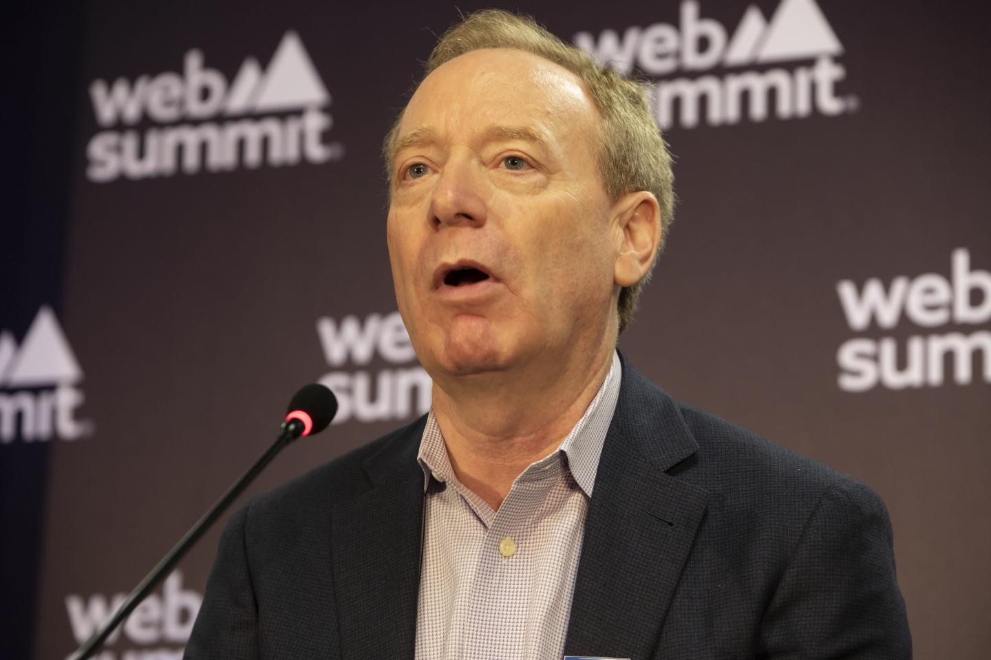 President at Microsoft Brad Smith in press conference