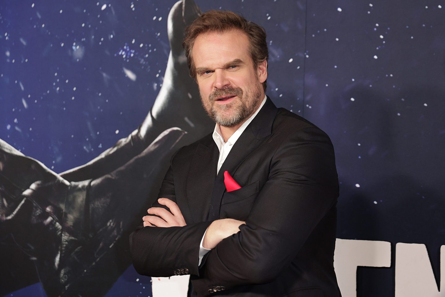 David Harbour attends the Premiere Of Universal Pictures' "Violent Night"