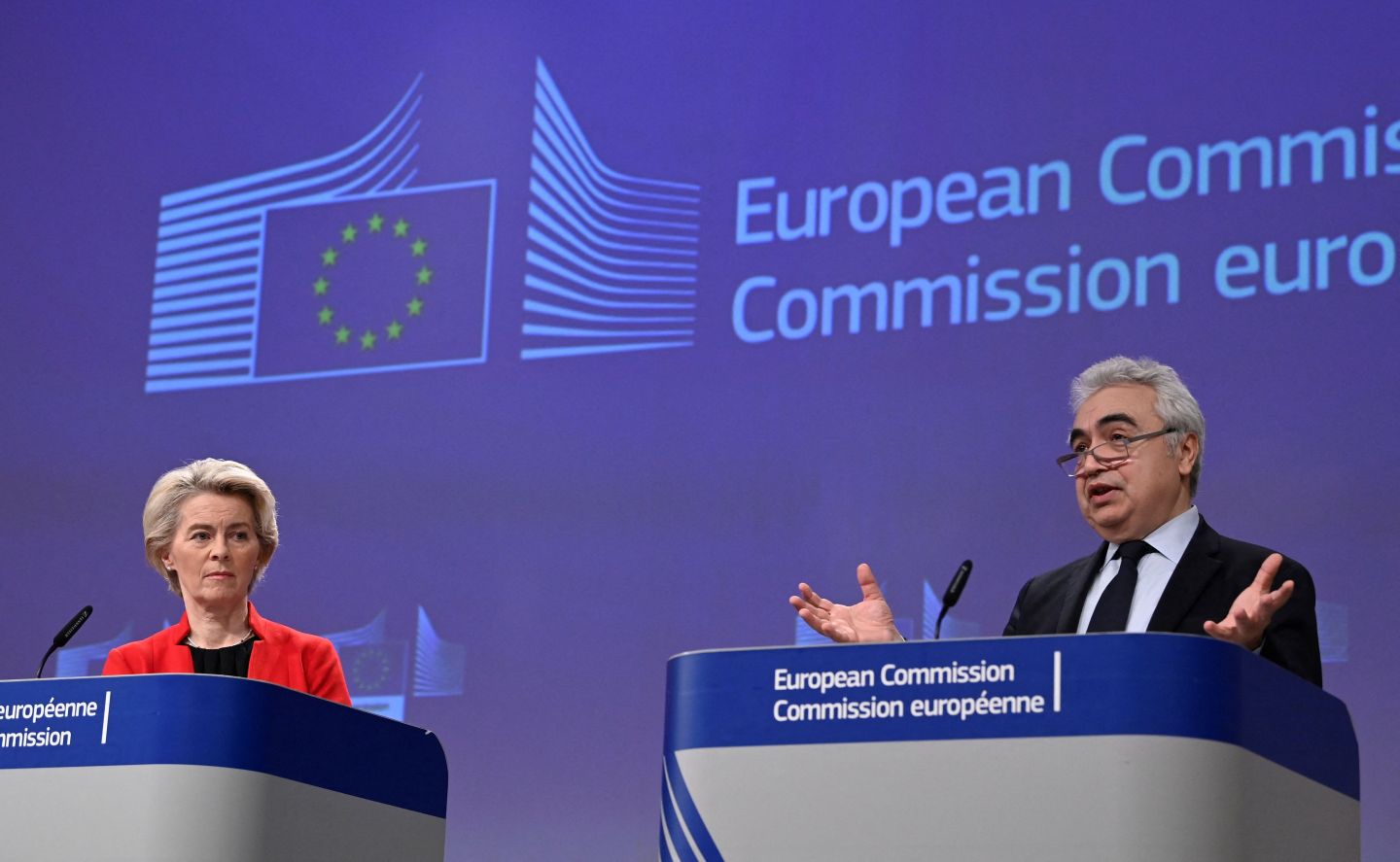 Ursula von der Leyen and Fatih Birol