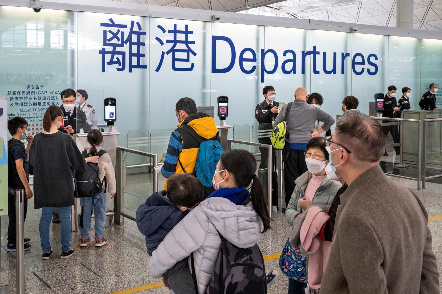 Hong Kong departures