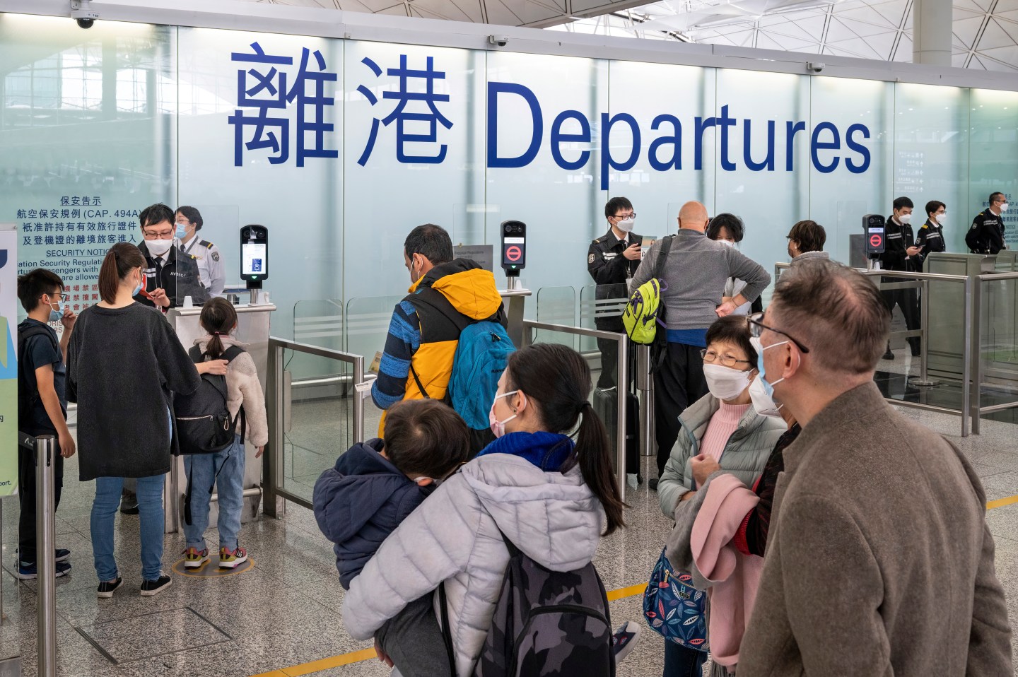 Hong Kong departures