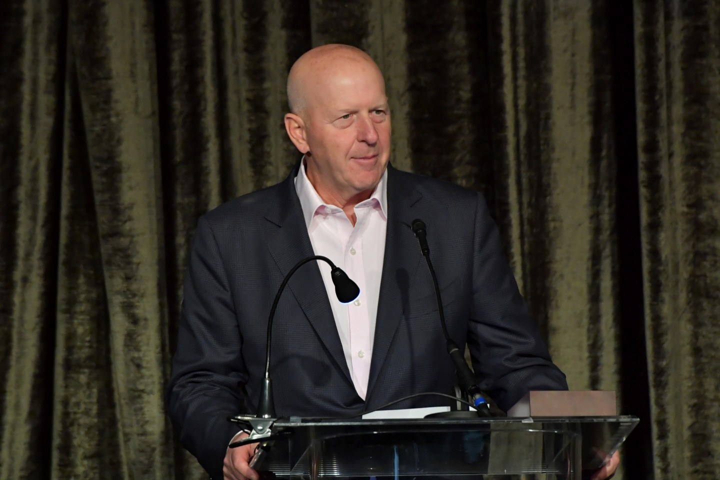 David Solomon, CEO, Goldman Sachs, speaks onstage during Los Angeles Team Mentoring Annual Soiree Celebrates 30th Anniversary at Beverly Wilshire, A Four Seasons Hotel on October 20, 2022 in Beverly Hills, California. (Photo by Lester Cohen/Getty Images for Los Angeles Team Mentoring)