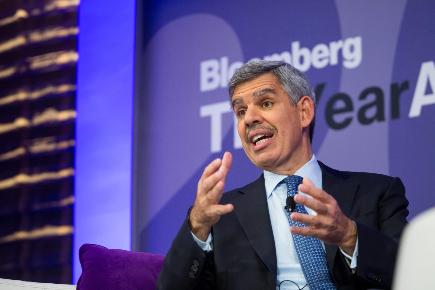 Mohamed El-Erian, president of Queens' College, Cambridge, at Bloomberg's fourth-annual Year Ahead Summit in New York, U.S., on Tuesday, Oct. 25, 2016.