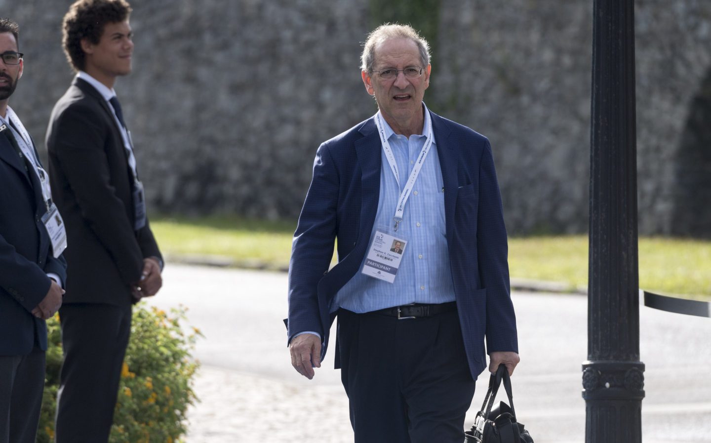 Stephen Cecchetti, an economist at Brandeis International Business School, arrives to participate in the 2017 European Central Bank Forum in Sintra, Portugal.
