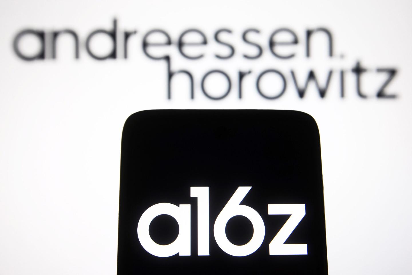 A photo illustration of the a16z logo