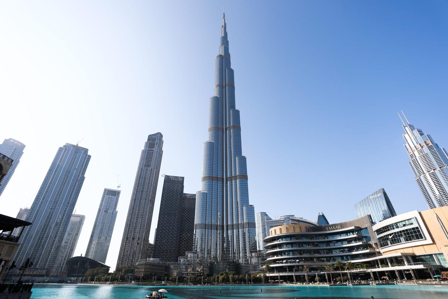 View of the Burj Khalifa in Dubai