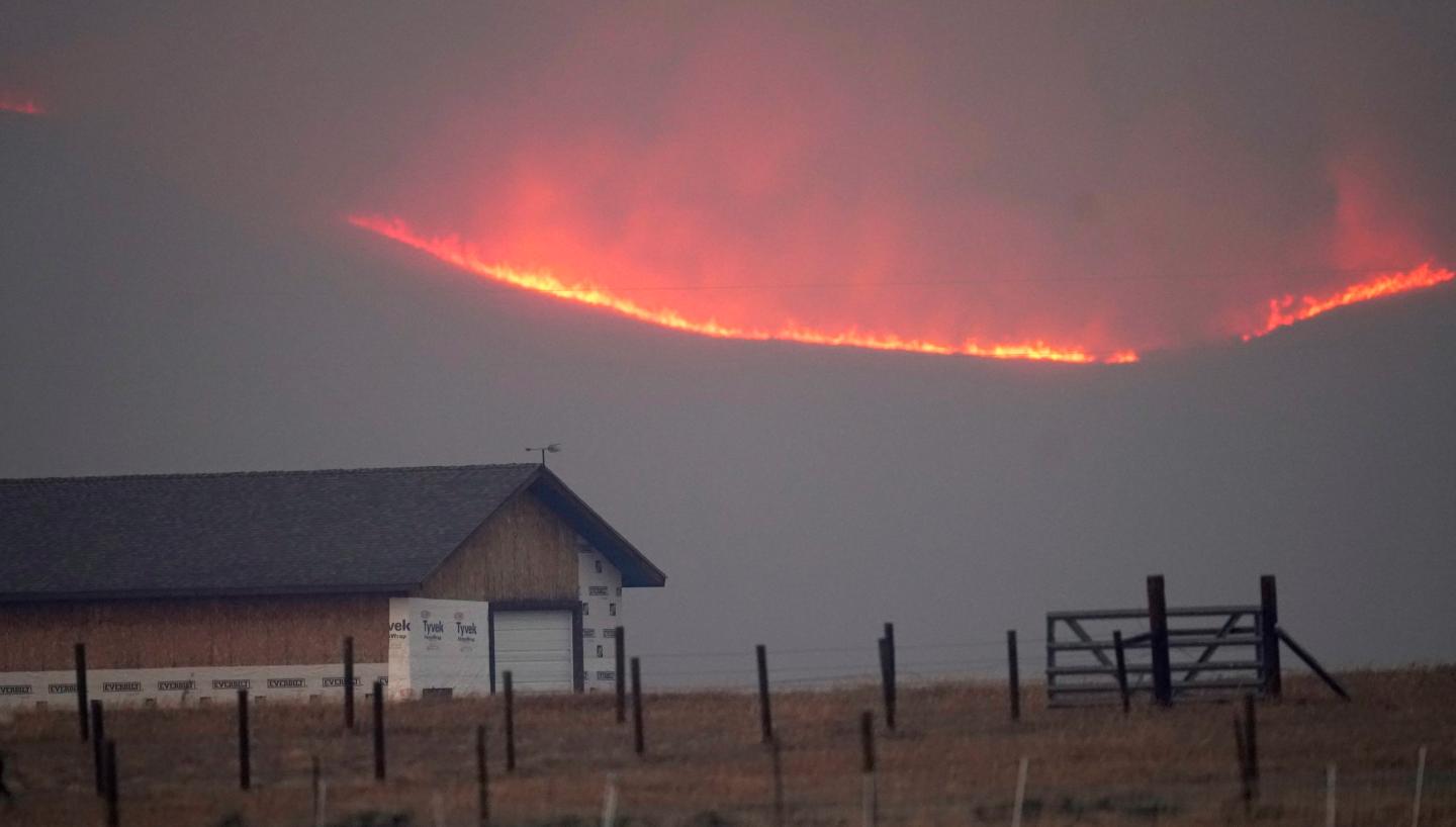 A wildfire in Colorado.