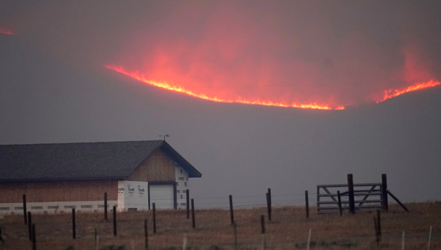 A wildfire in Colorado.