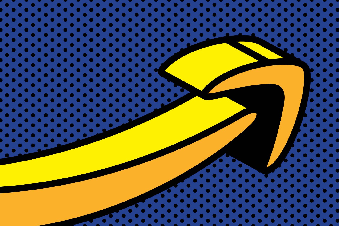 Amazon logo illustrated in cartoon style