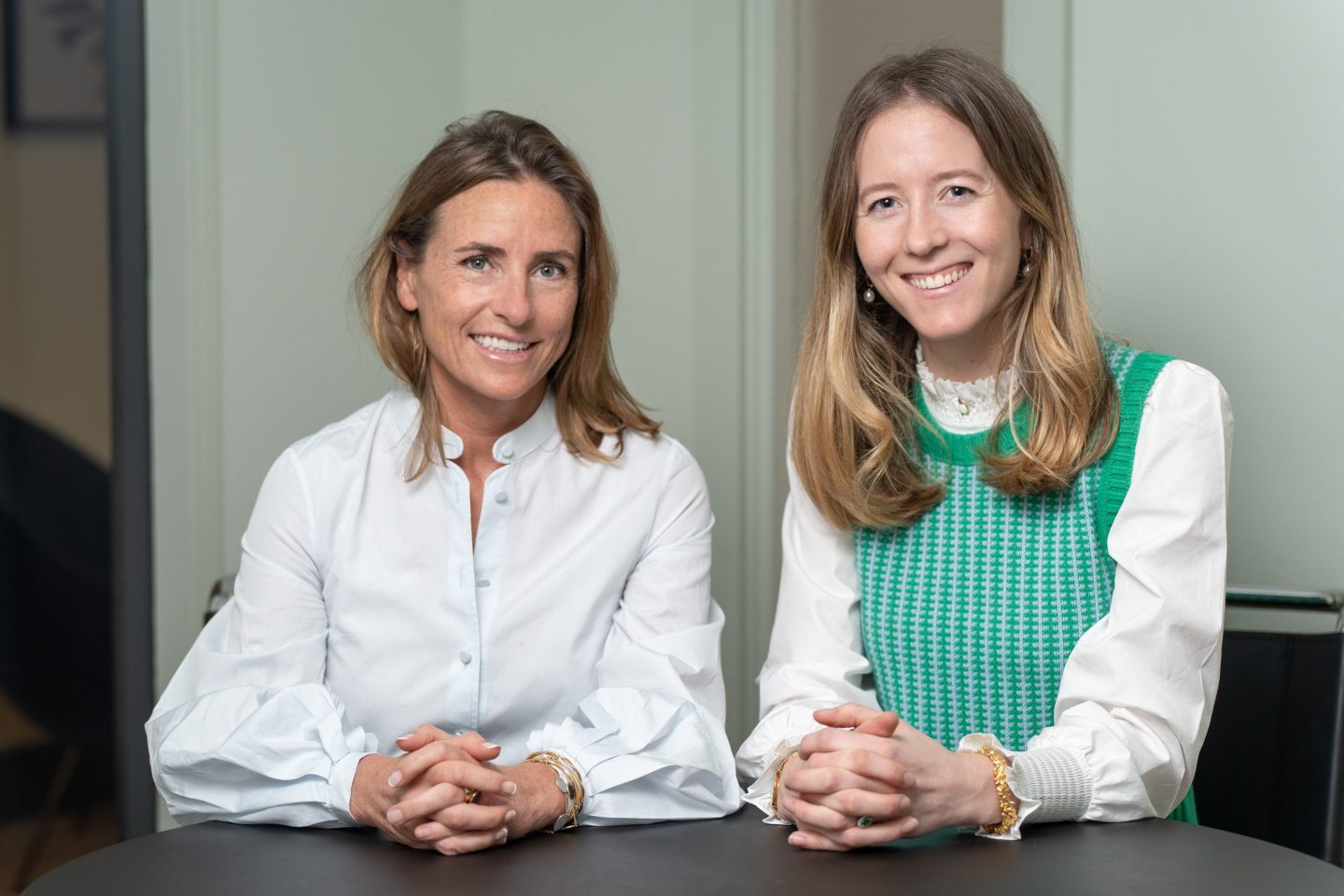 Photo of Evident co-founders Alexandra Mousavizadeh, left, and Annabel Ayels.